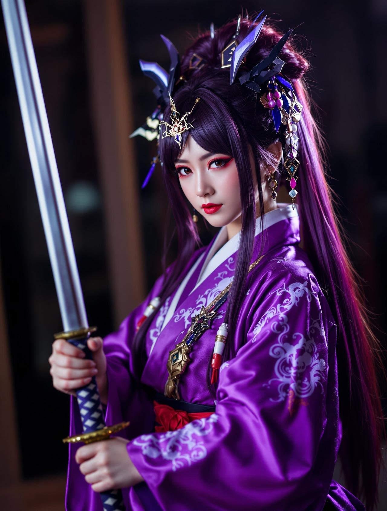 秀人私购-Coser写真-雷电将军·原神Cosplay